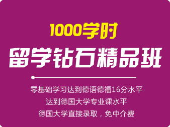 德語1000學(xué)時(shí)留學(xué)鉆石精品班